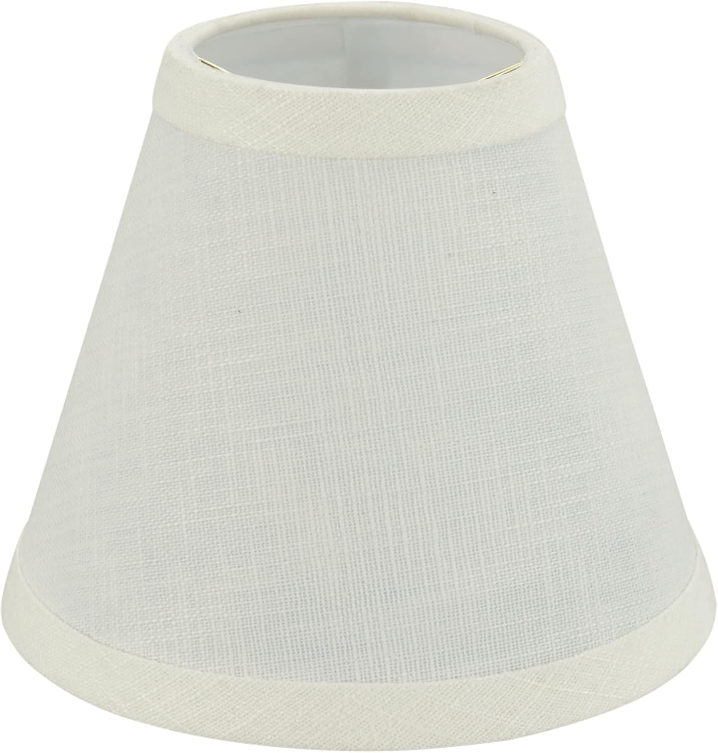 Aspen Creative 32110-5A, Hardback Empire Clip-On Chandelier Lamp Shade, Off-White, 3" Top x 6" Bottom x 5" Slant Height, Set of 5