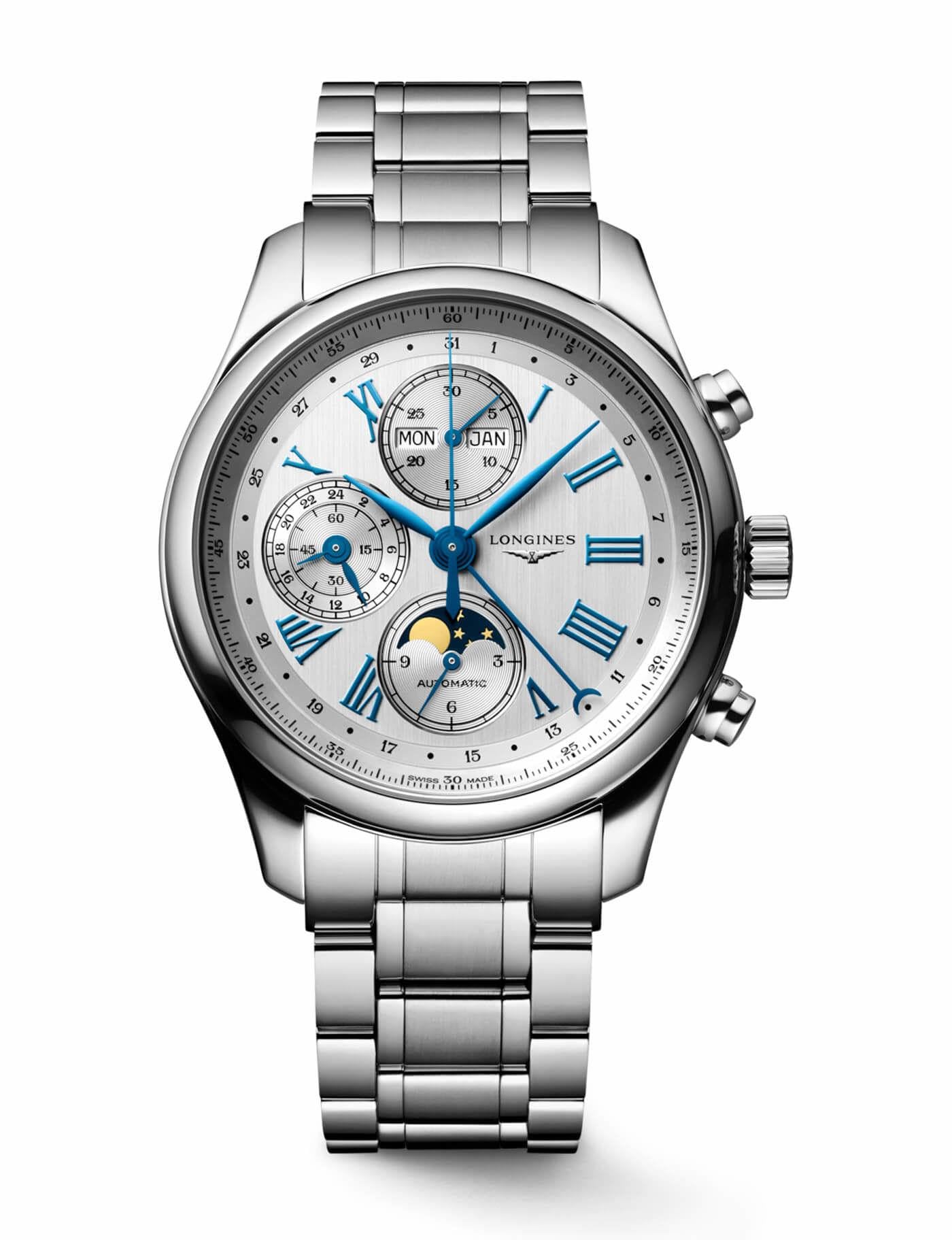 LonginesThe Master Collection Chronograph GMT Automatic Moon Phase Silver Dial Men's Watch L2.773.4.71.6