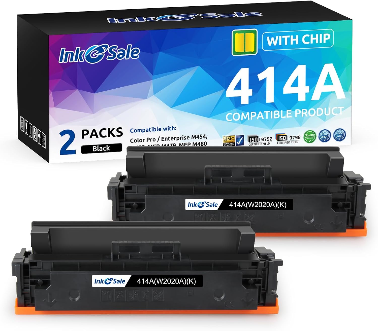 414A M479fdw W2020A Black Toner Cartridge [with Chip] Compatible Replacement for HP Pro M454 M454dw M454dn MFP M479 M479fdw M479fdn M479dw Enterprise M455dn MFP M480f Printer (Indicate Ink Level)