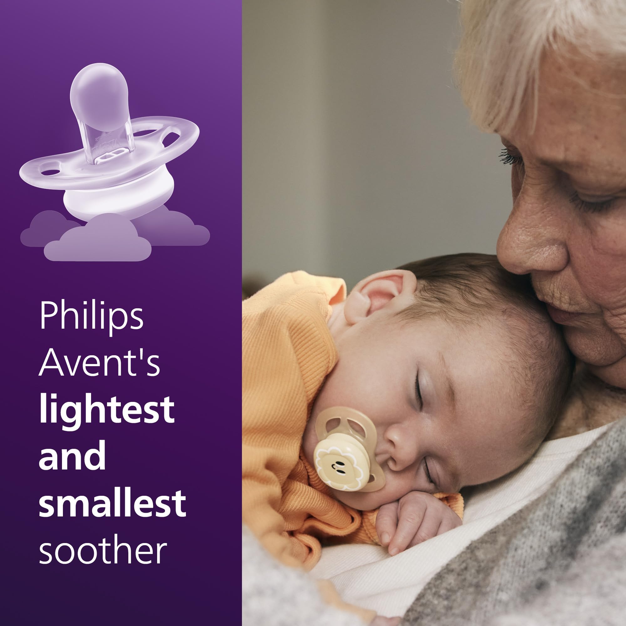 Philips Avent Ultra Start Soothers, Orthodontic Design, for Newborns Soft Silicone Symmetrical Teat, BPA-Free - Image 2