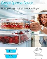 Vista 33 de NUTRIUPS 8x8 Baking Dish Square Casserole Baking Dishes with Glass Cover Glass Casserole Dish with Lid Baking Dish Glass Baking Pan for Baking