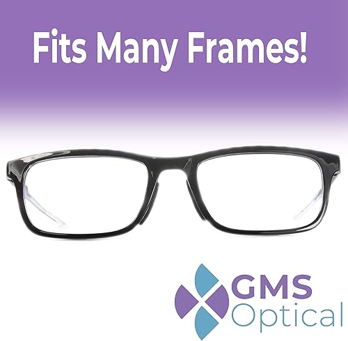 Miniatura 4 de GMS Optical Almohadillas adhesivas de silicona prémium para la nariz de media luna (3 pares) (negro)