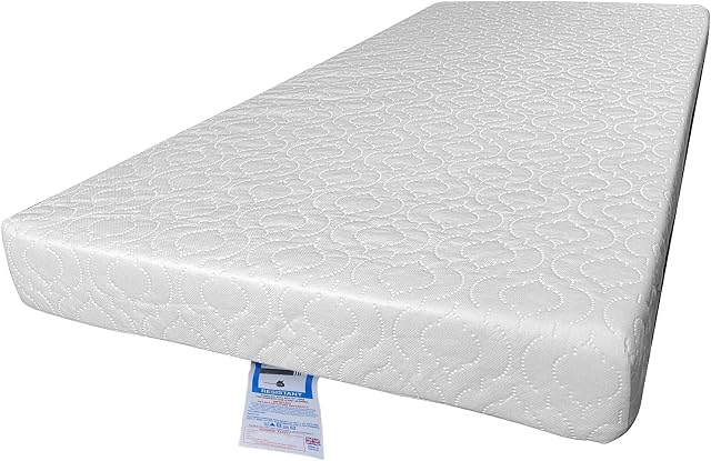 Baby Toddler Cot Bed Fully Breathable Foam Mattress & Waterproof Cover (120 x 60 x 7.5)