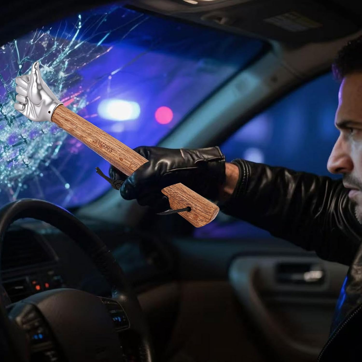 Fist Hammer Tool, Decorative Hammer Stainless Steel Solid Head Wood Handle, Hand Hammers Multi Purpose Crafts for Household Office Outdoor Camping Emergency