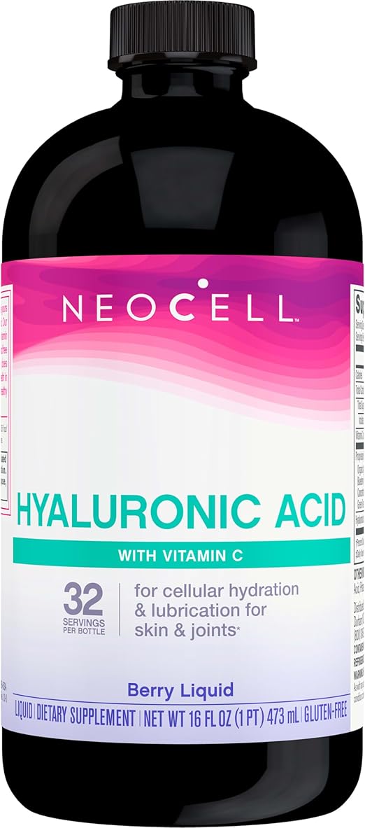 NeoCell Hyaluronic Acid Berry Liquid with Vitamin C; For