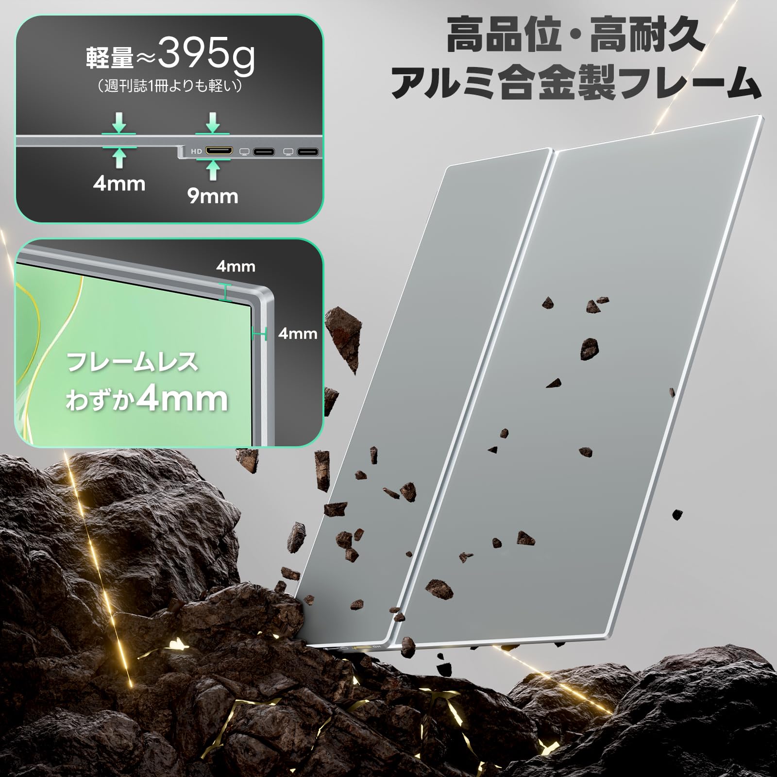 Amazon.co.jp: 【2026 7月新登場】cocopar モバイルモニター 13.3