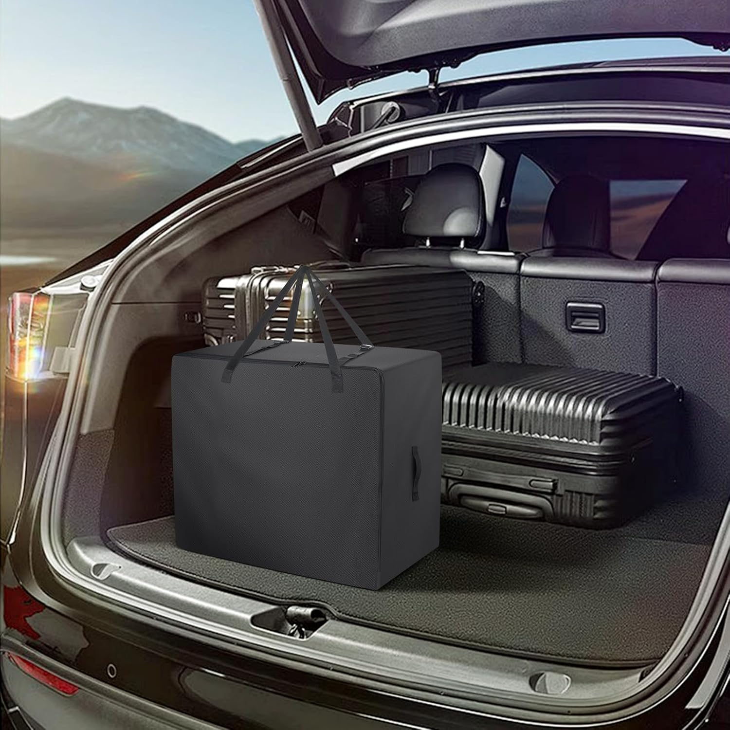 Folding Mattress Bag - 600D Oxford Cloth Heavy Duty Carry Case for Tri-Fold Guest Bed Mattress (Fits 4