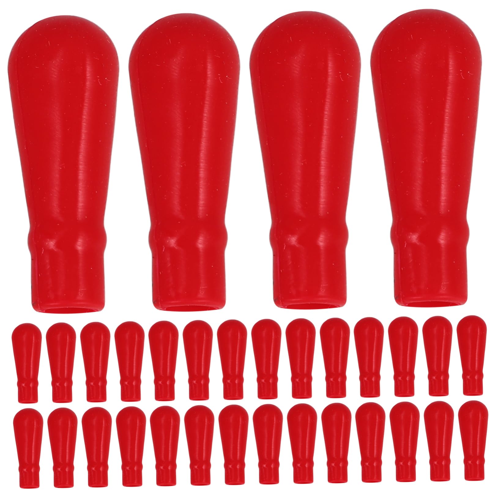 PLAFOPE 50pcs Graduated Dropper Caps Silicone Pipette Plugs for Liquid Transfer Leakproof Lab Medicine Science Tool