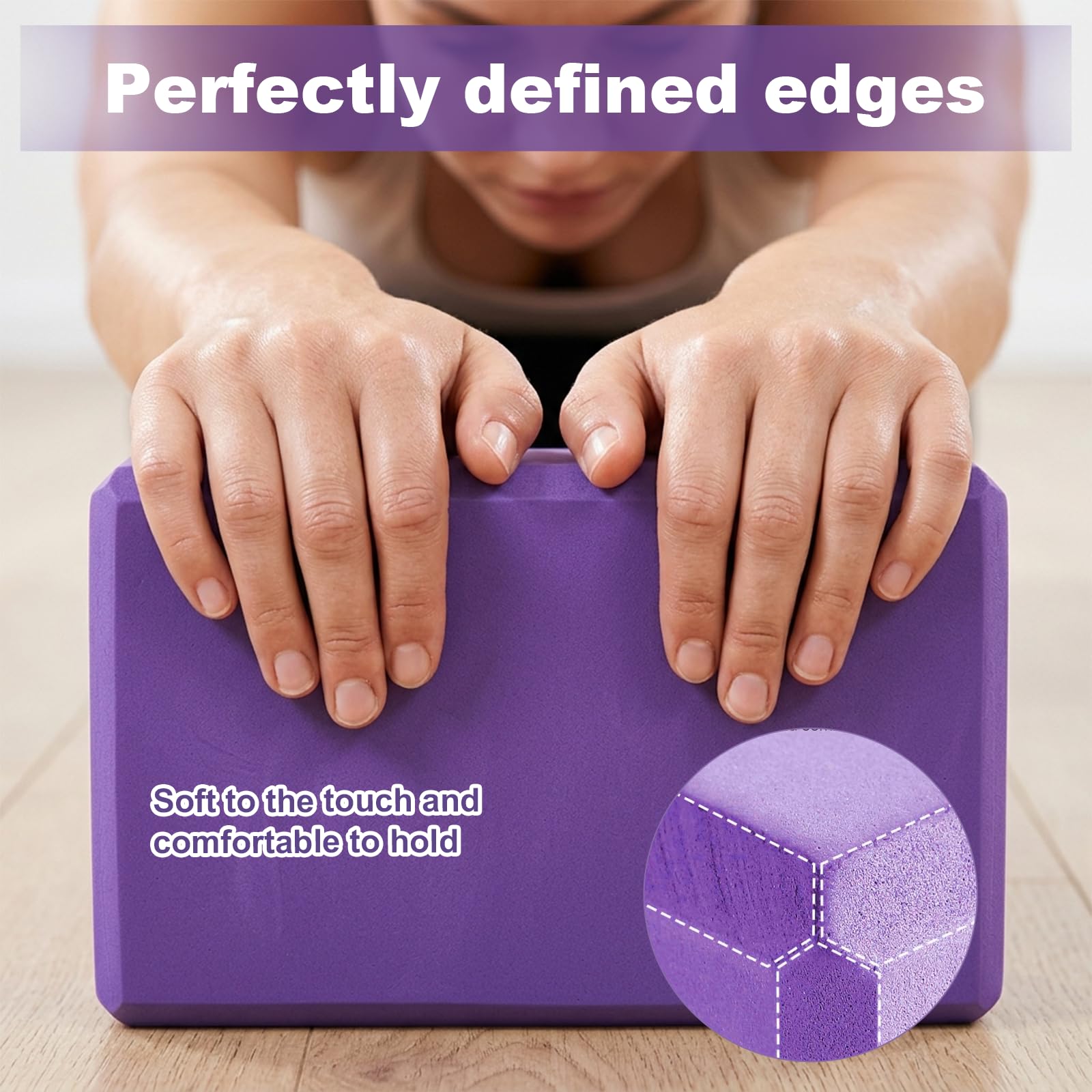 Carehabi 2 Pezzi Mattoncini Yoga 23×15×7.6cm Blocchi Yoga in Schiuma Eva per pilates Esercizi Stretching