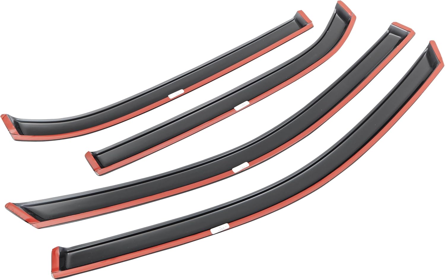 GM Accessories 19202074 Front and Rear Tape-On Side Door Window Weather Deflector Set in Smoke Black