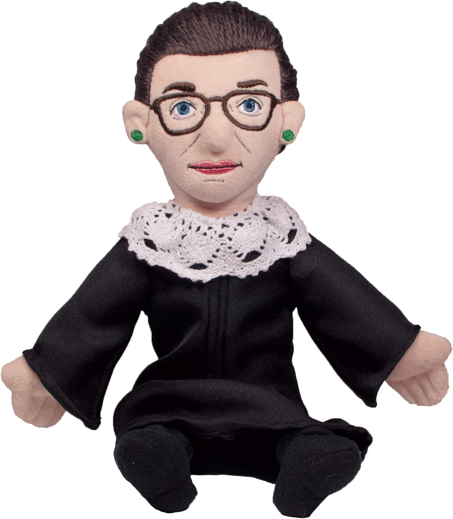 Ruth Bader Ginsburg Doll - 12" Soft Stuffed Plush Little Thinker