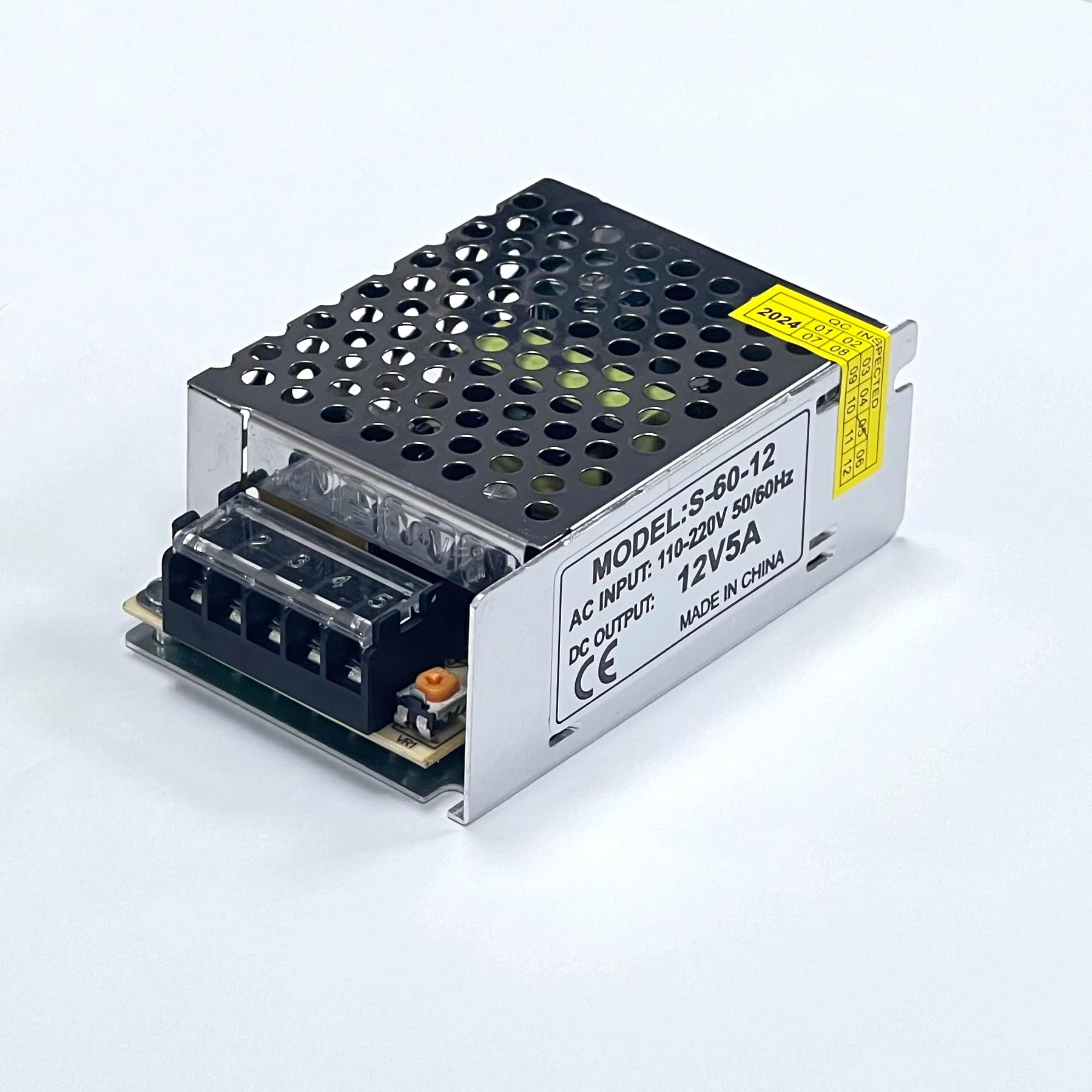 RubikSwitching Power Supply 60W, AC 110/220V 50/60Hz Input, DC 12V 5A Output