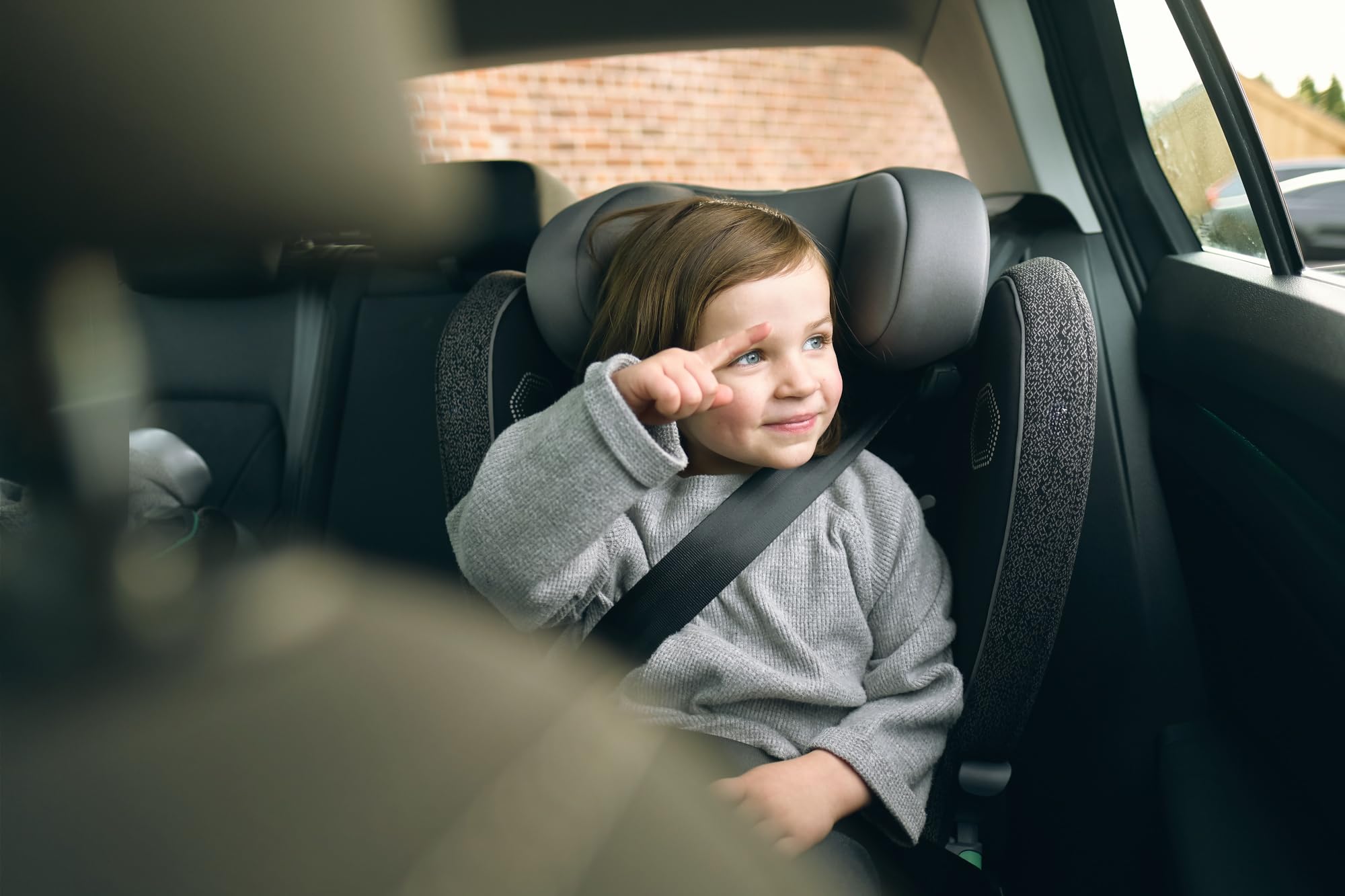 buddyfix Kindersitz 15-36 kg, 100-150 cm, ab 3 Jahre, Pink/Schwarz | Sitzerhöhung Auto Kinder mit Rückenlehne, für Autos mit und ohne Isofix, mitwachsend, UN R129, MSP, Moin Spatz Products