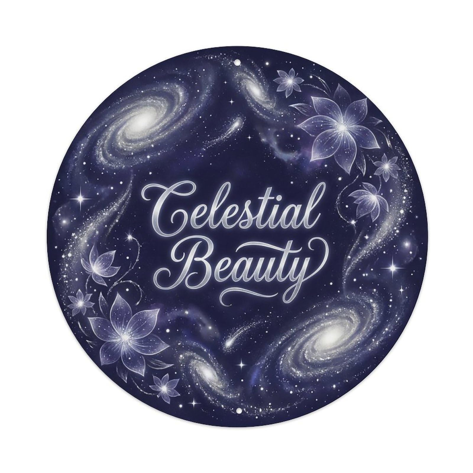 Dreamy She Shed Floral Celestial Beauty Metal Tin Sign