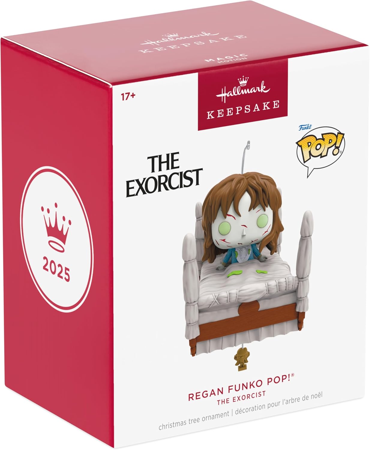 Hallmark Keepsake Halloween Ornament 2025, The Exorcist Regan Funko POP! with Motion, Gifts for Horror Movie Fans