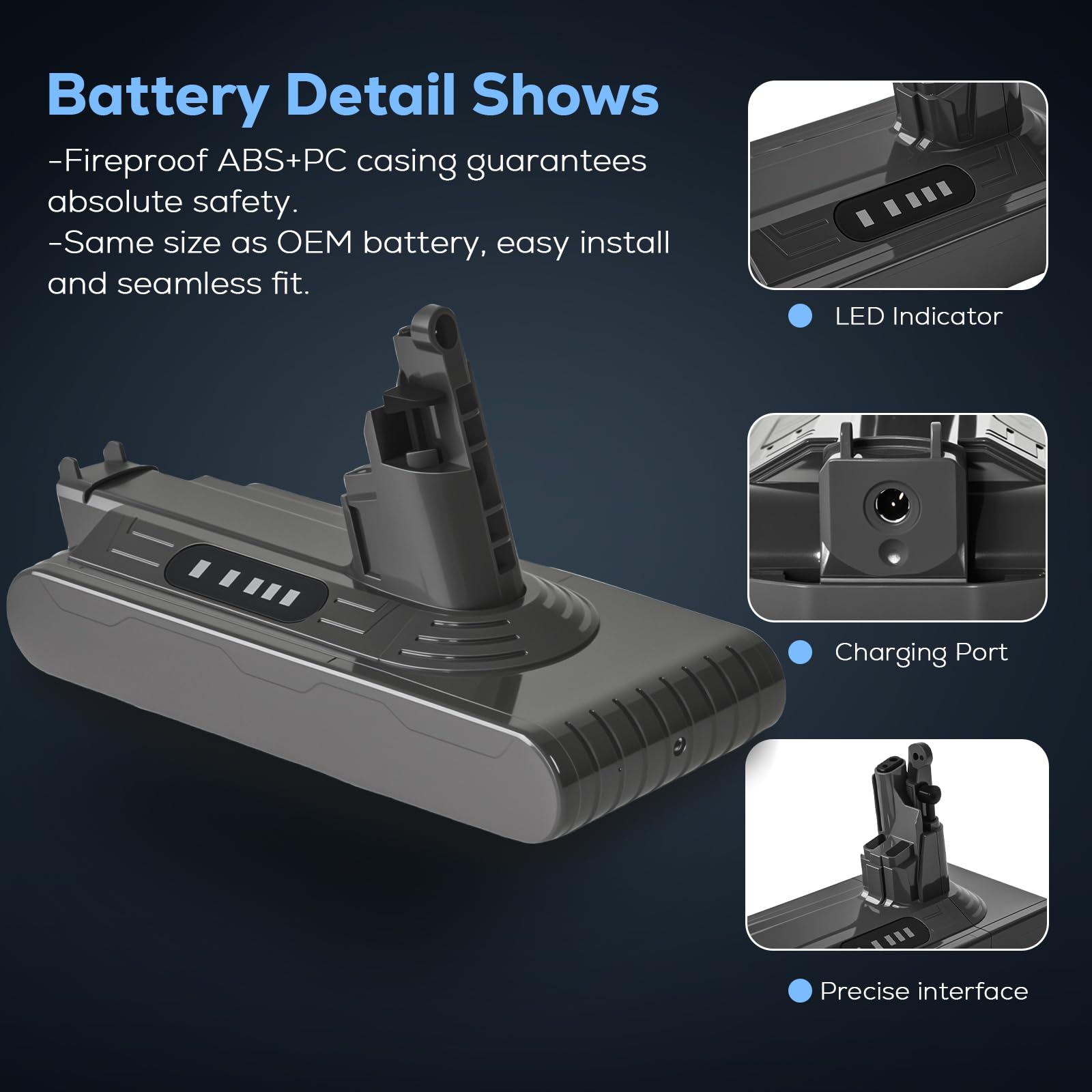 Amazon.com: Upgraded 7000mAh Cyclone V10 SV12 Battery