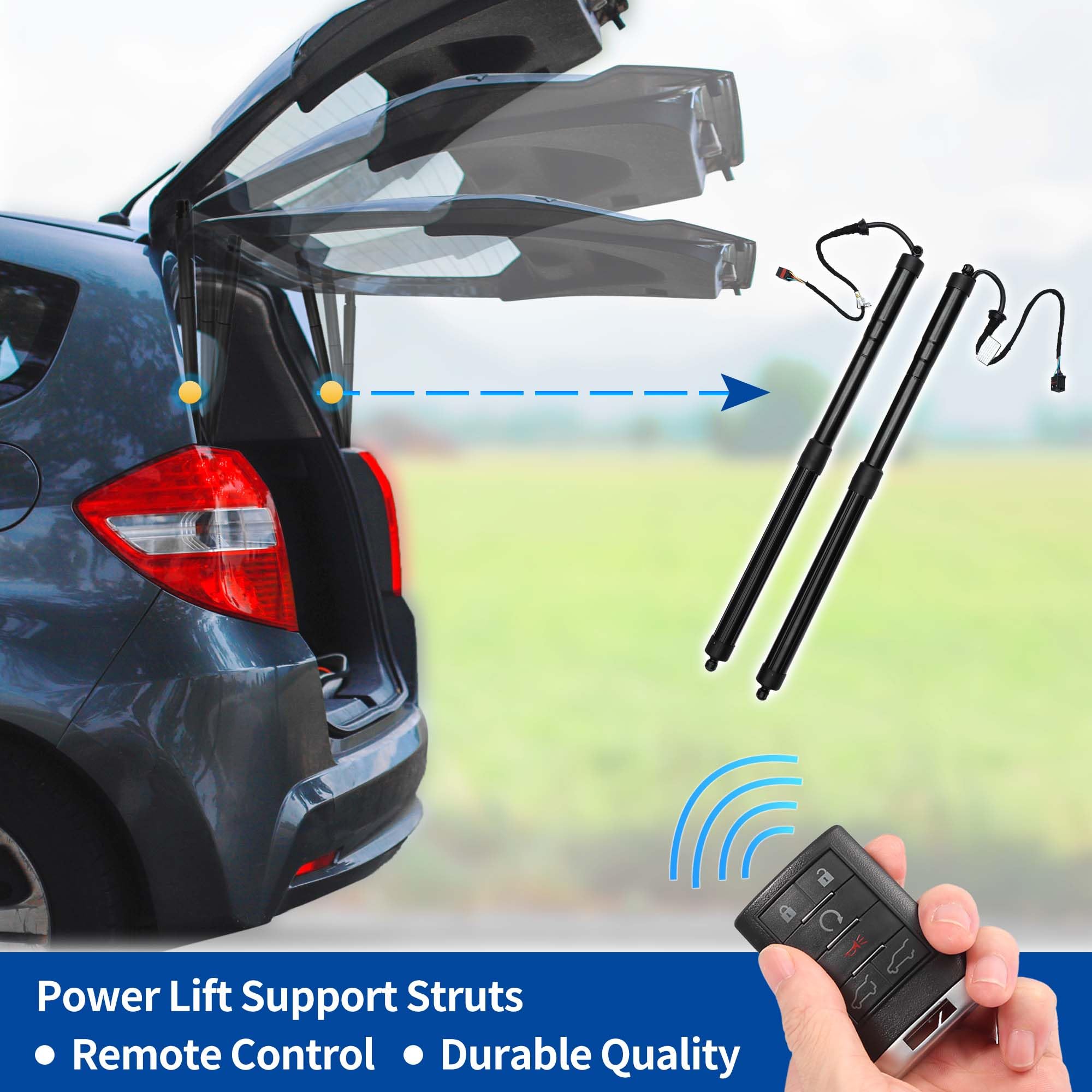 QUARKZMAN Soporte De Elevación De Potencia De Puerta Trasera Izquierda Derecha Para Volkswagen Touareg 7P 2011-2015 Sport Utility Amortiguador De Choque Puerta Trasera No.7P6827851D 1 Par