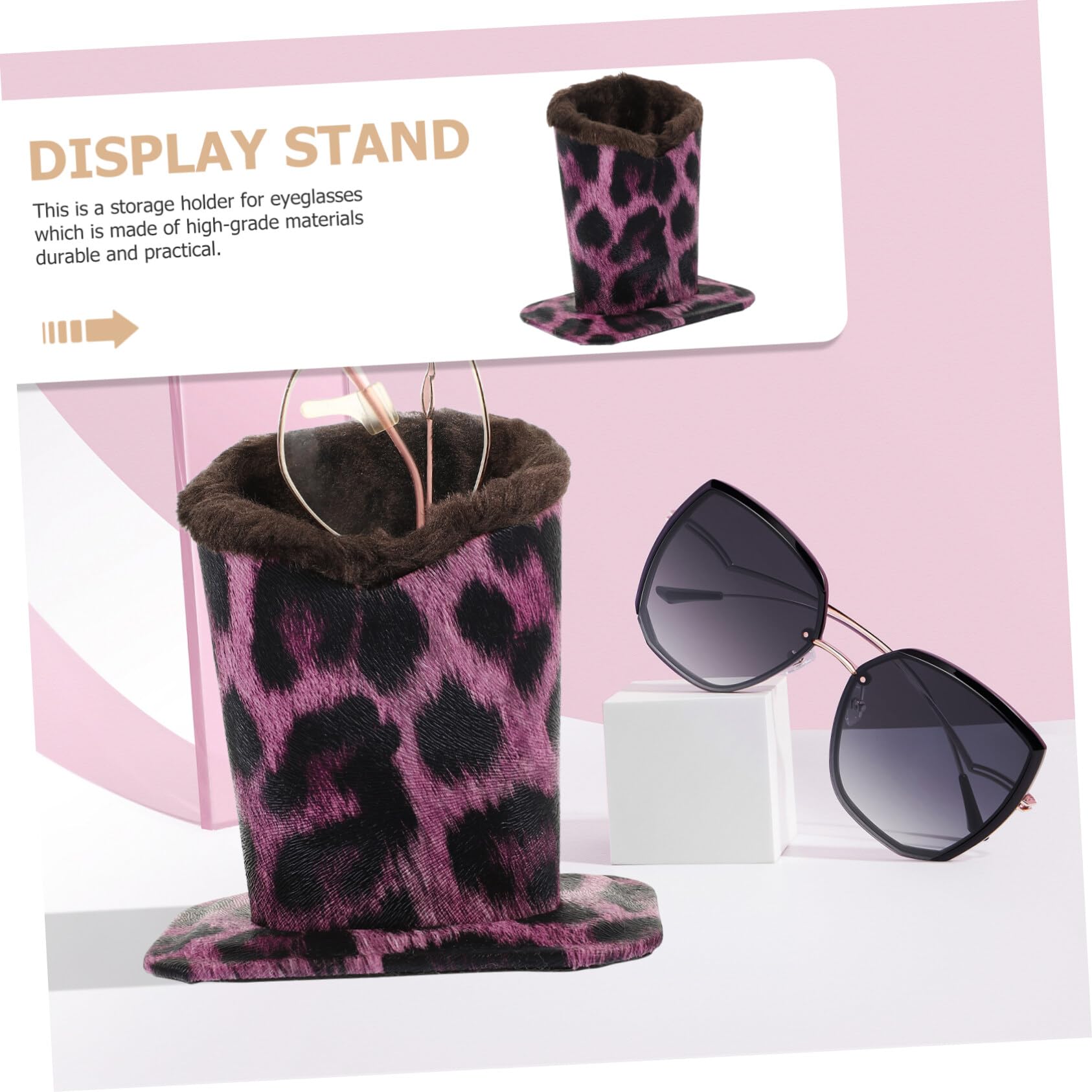 PLAFOPE Stylish Glasses Display Stand Eyeglass Holder for Bedroom Living Room Office