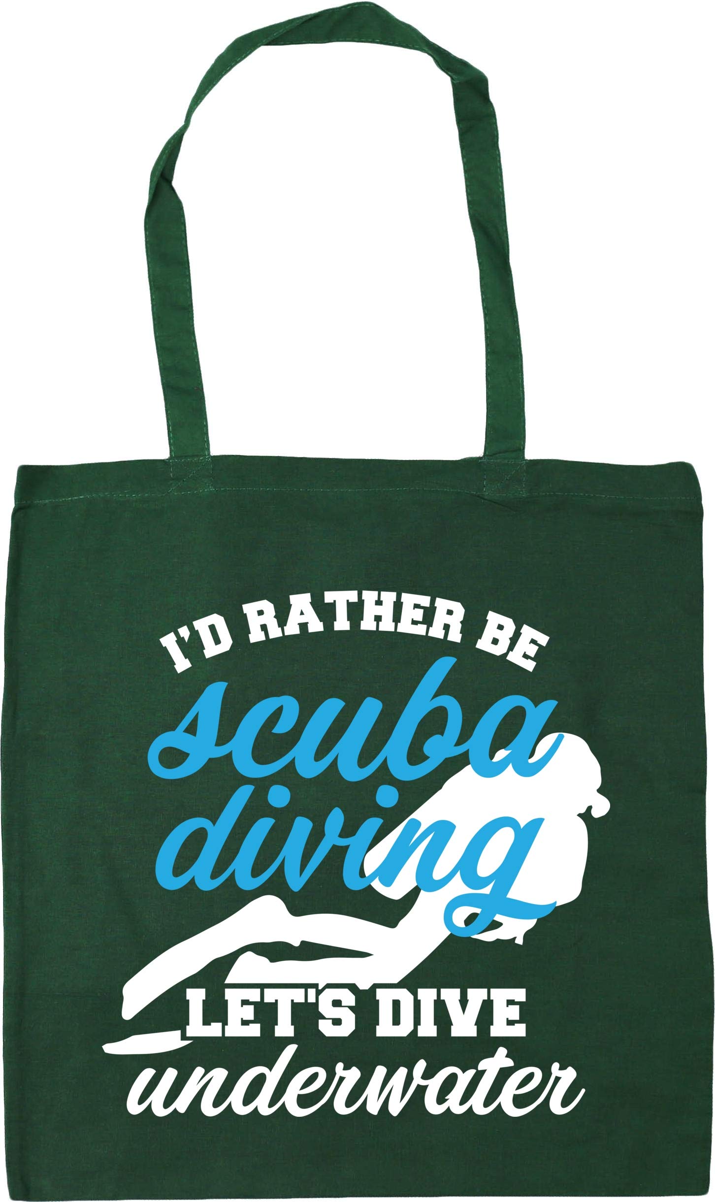 HippowarehouseI'd rather be scuba diving Let's dive underwater lifestyle born to dive Tote Shopping Gym Beach Bag 42cm x38cm, 10 litres