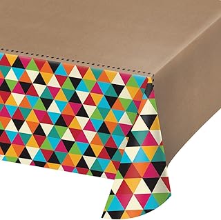 Creative Converting All Over Print Plastic Tablecover, 54 x 102