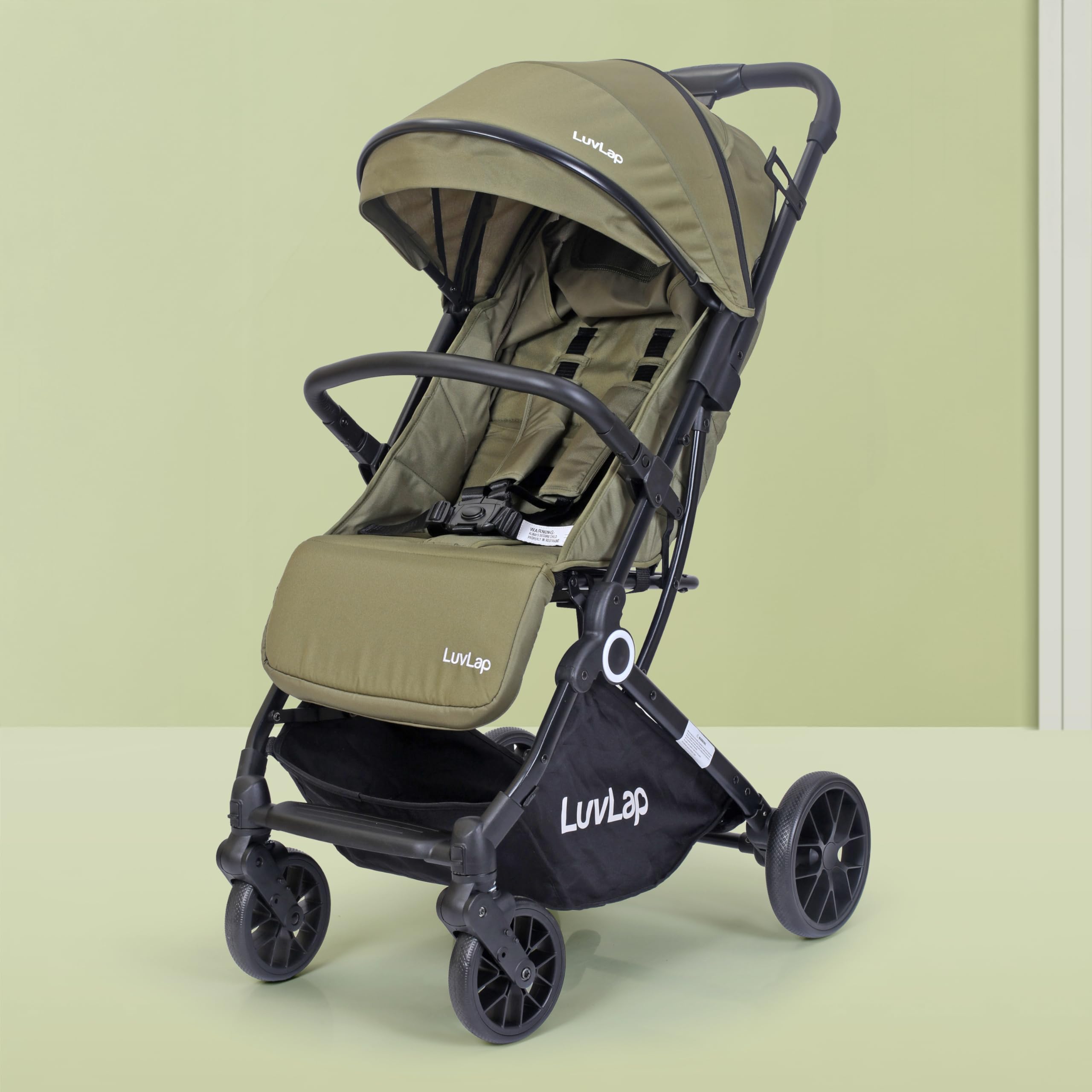 LuvLap Elite Baby Stroller, Pram for 0 to 3 Years with 5 Point Safety Harness, Large Storage Basket, Easy Fold, Extendable Canopy with Looking Window, Multilevel Recline & Adjustable footrest-picture-12