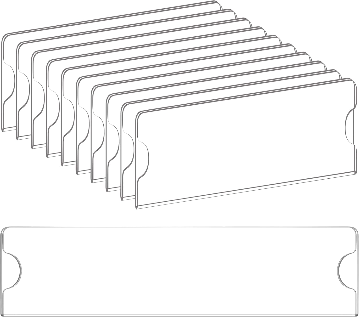 HA Hanatromony Acrylic Name Plate Holder Premium, 2x8 Inch