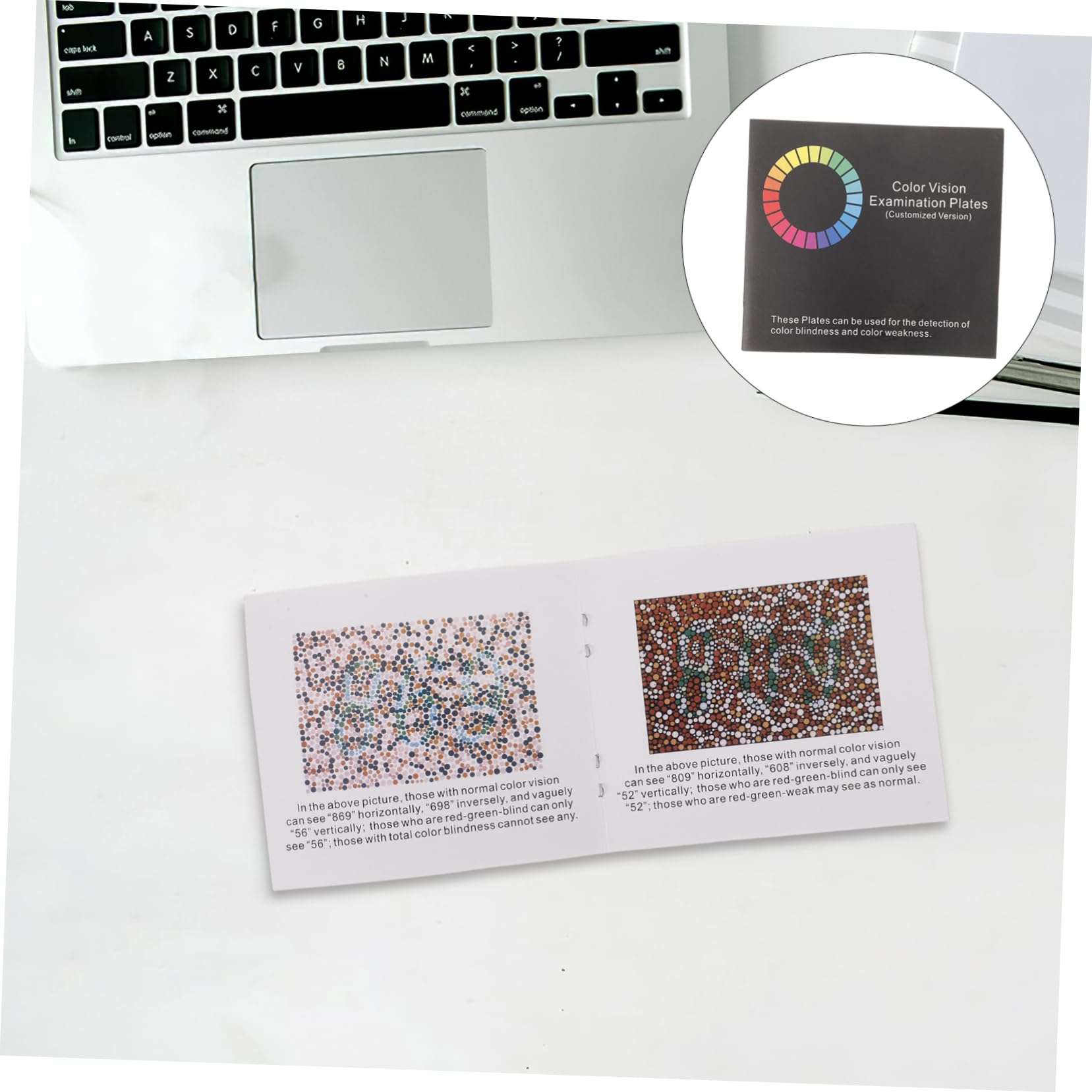 HAWILLOSCH Vision Test Book for Deficiency Testing Charts Easy to Use Eye Exam Chart Portable