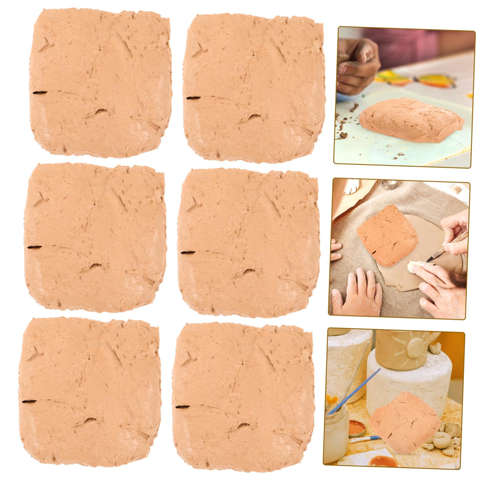STOBOK Argilla da Modellare Bianca 6 Pezzi, Pasta Modellabile per Fai da Te e Lavori Creativi, Facile da Dare Forma, per Principianti