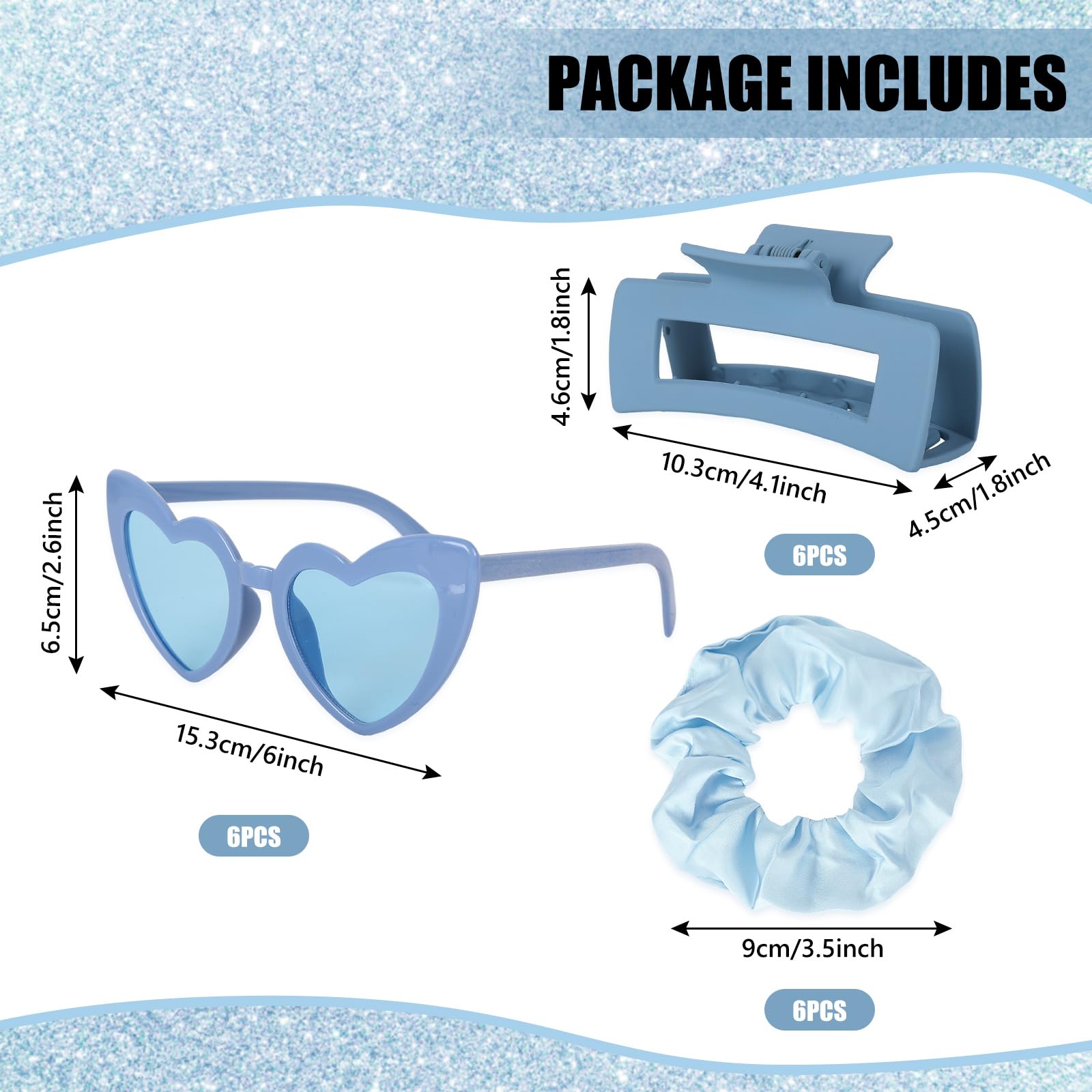 Amazon.com : Whaline 18 Pcs Dusty Blue Bridesmaid Proposal  display picture 1