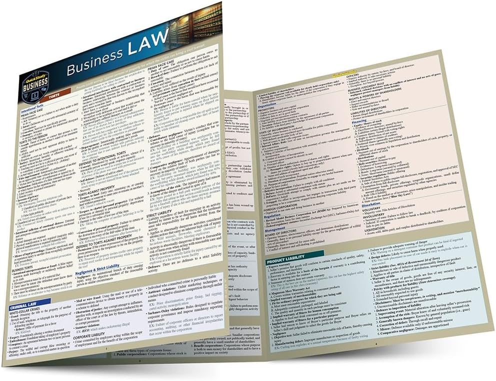 Business Law: a QuickStudy Laminated Reference Guide
