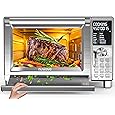 Nuwave Bravo XL Pro Smart Oven with Grill, Quicker & Crispier Results, Improved 100% Super Convection, Multi-Layer Even Cooking, 112 Foolproof Presets, 50-500F, Smart Probe, Stainless Steel, 30QT
