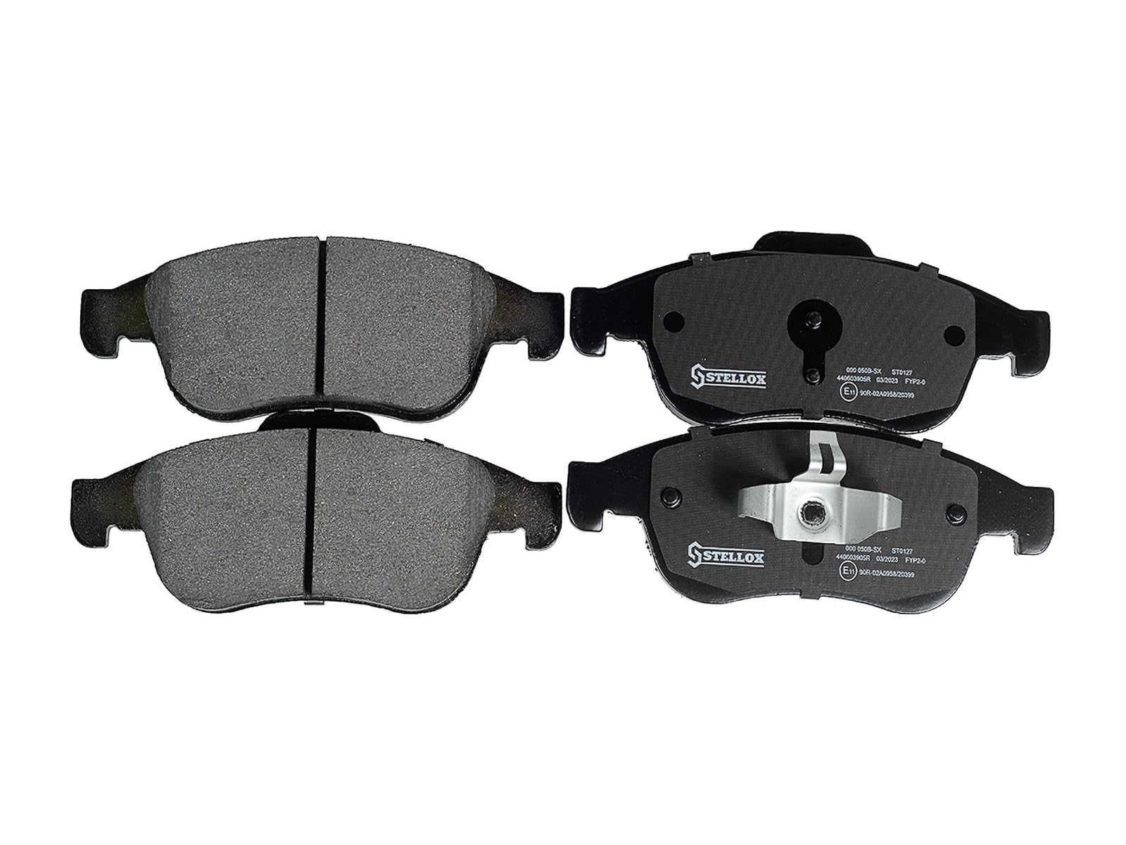 Kit Pastiglie Freno Anteriori 4 Pezzi Con Piastre Anti-Cigolio - Compatibile Con Renault, Dacia, Nissan - Certificazione ECE-R90 - 2