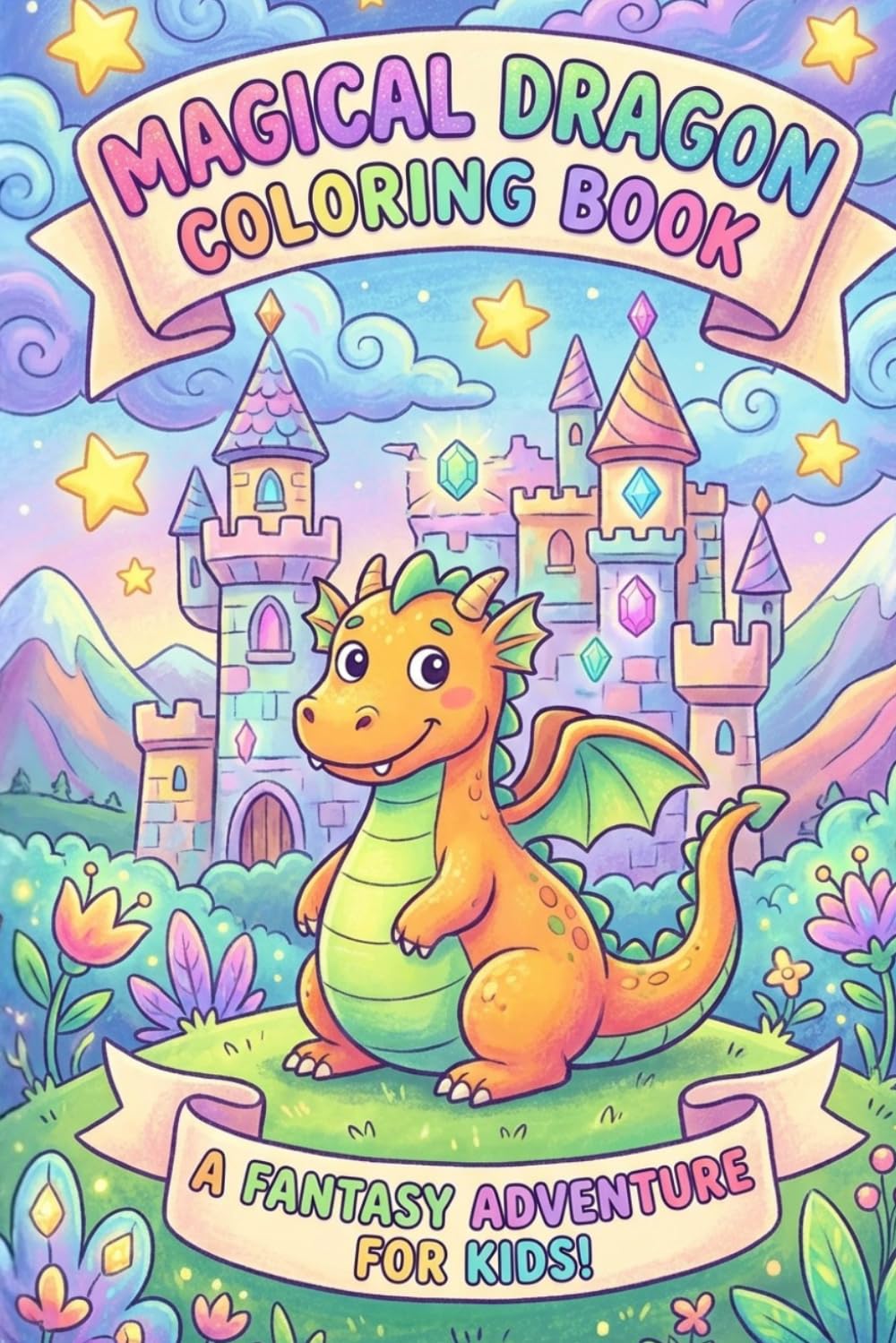 Magical dragon coloring book: A fantasy adventure for kids!