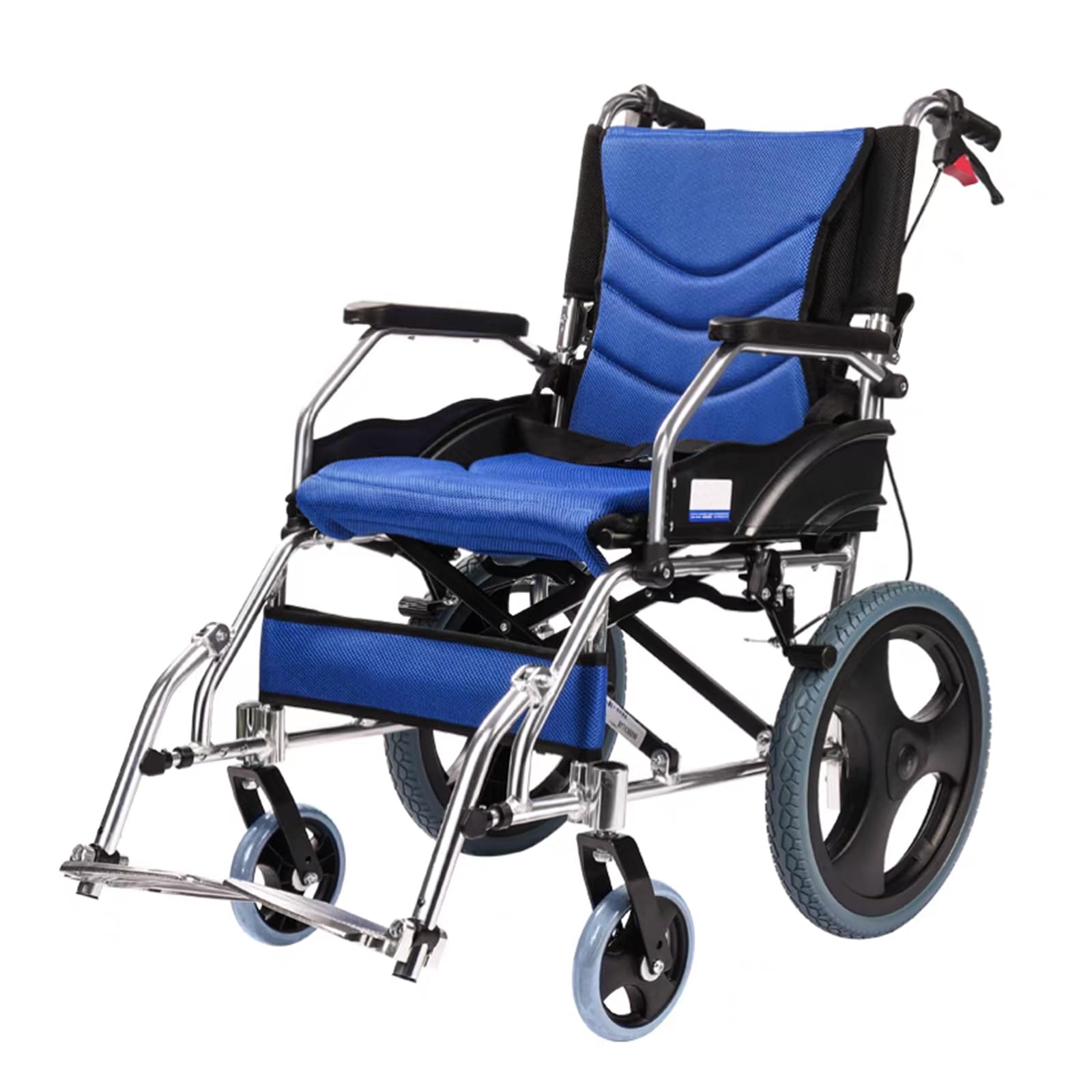 Sillas de Ruedas Plegables Silla de Ruedas Manual,Sillas de Ruedas para Adultos,Silla de Ruedas de Transporte Ultraligera Y Fácil de Usar/Small Rear Wheel
