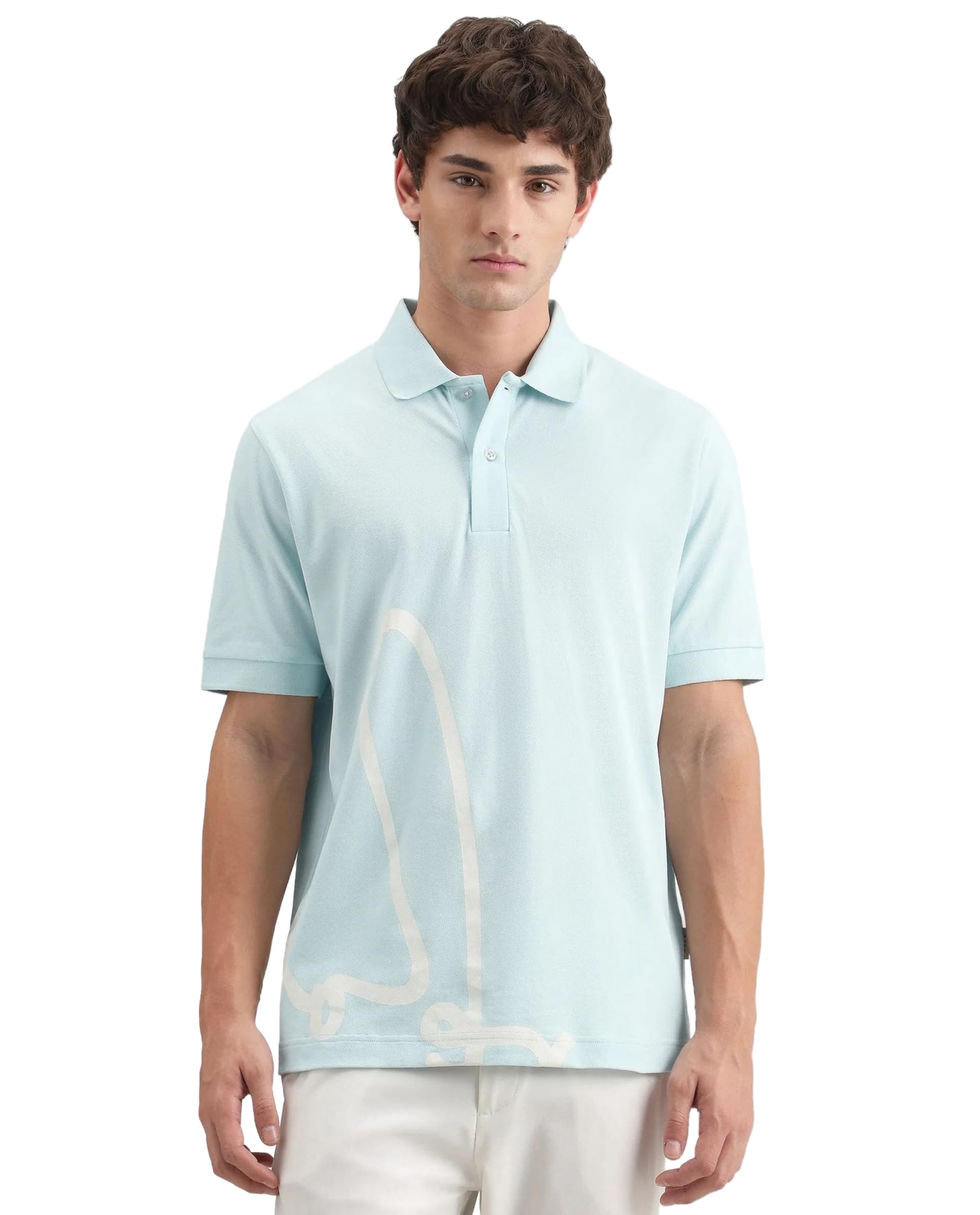 Men's Jefra-1 Regular Fit Graphic Print Cotton Blend Short Sleeve Polo-image-39