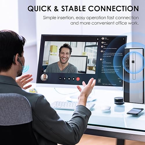 Miniatura 6 de EKVANBEL Auricular Bluetooth V5.3, auricular inalámbrico con estuche de carga de 1000 mAh, tiempo de conversación 96 horas, auriculares con