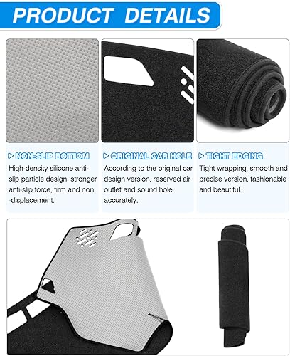 Miniatura 130 de Cartist - Funda de salpicadero, alfombrilla antideslizante, protector de rayos ultravioleta, antirreflejos