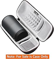 Vista 9 de LTGEM - Carcasa rígida de EVA para altavoz Bluetooth Bose SoundLink Revolve or Revolve (Serie II) con bolsillo de malla, color negro