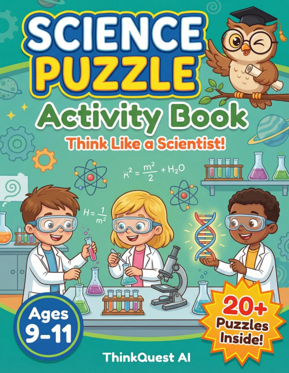 Science Puzzle Activity Book: Think Like a Scientist!: Logic Puzzles, Brain Teasers & Critical Thinking Activities for Kids Ages 9-11