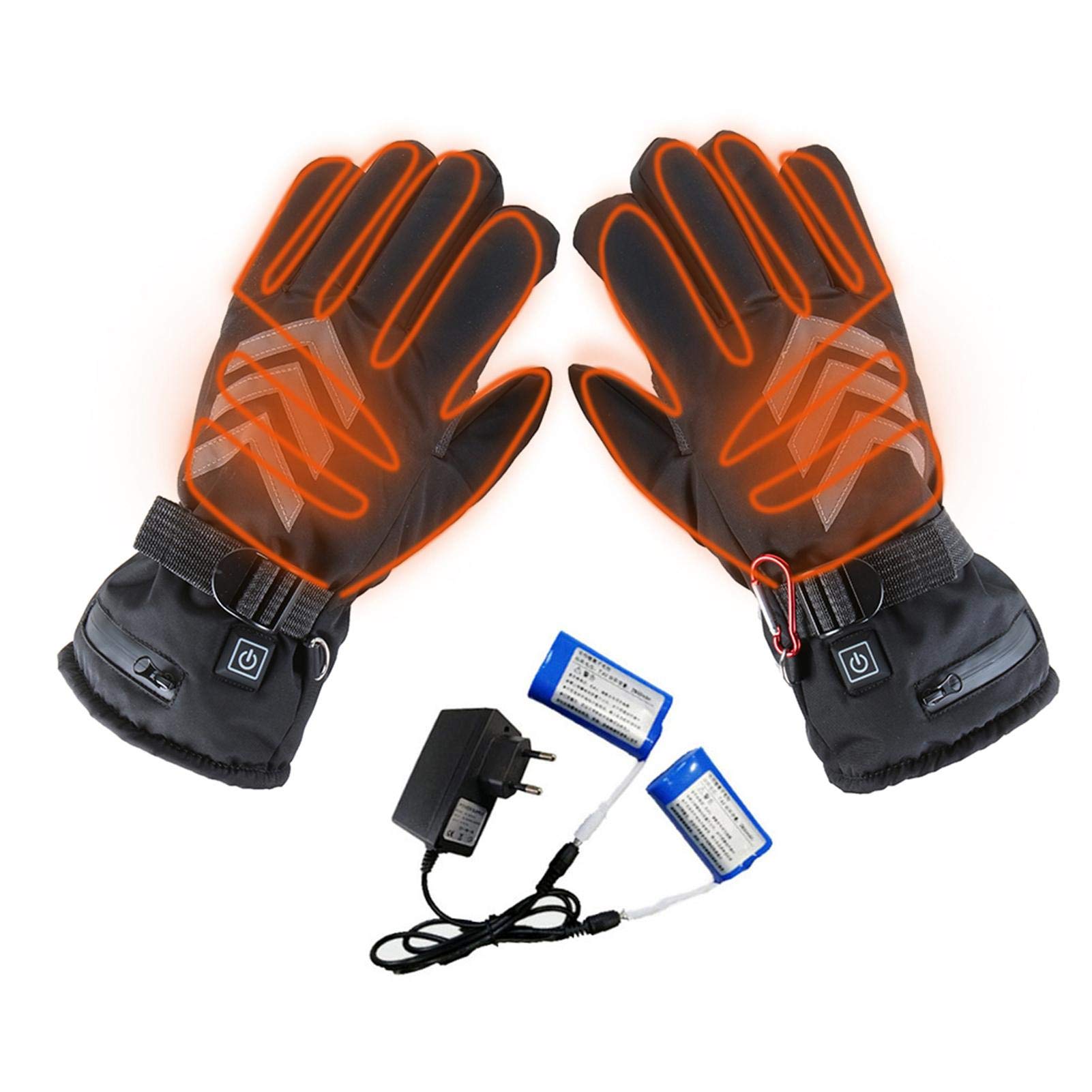 invierno con calefacción, guantes calentadores manos para mujer, invierno para hombres y mujeres, guantes térmicos impermeables para clima frío, guantes térmicos para senderismo y conducción