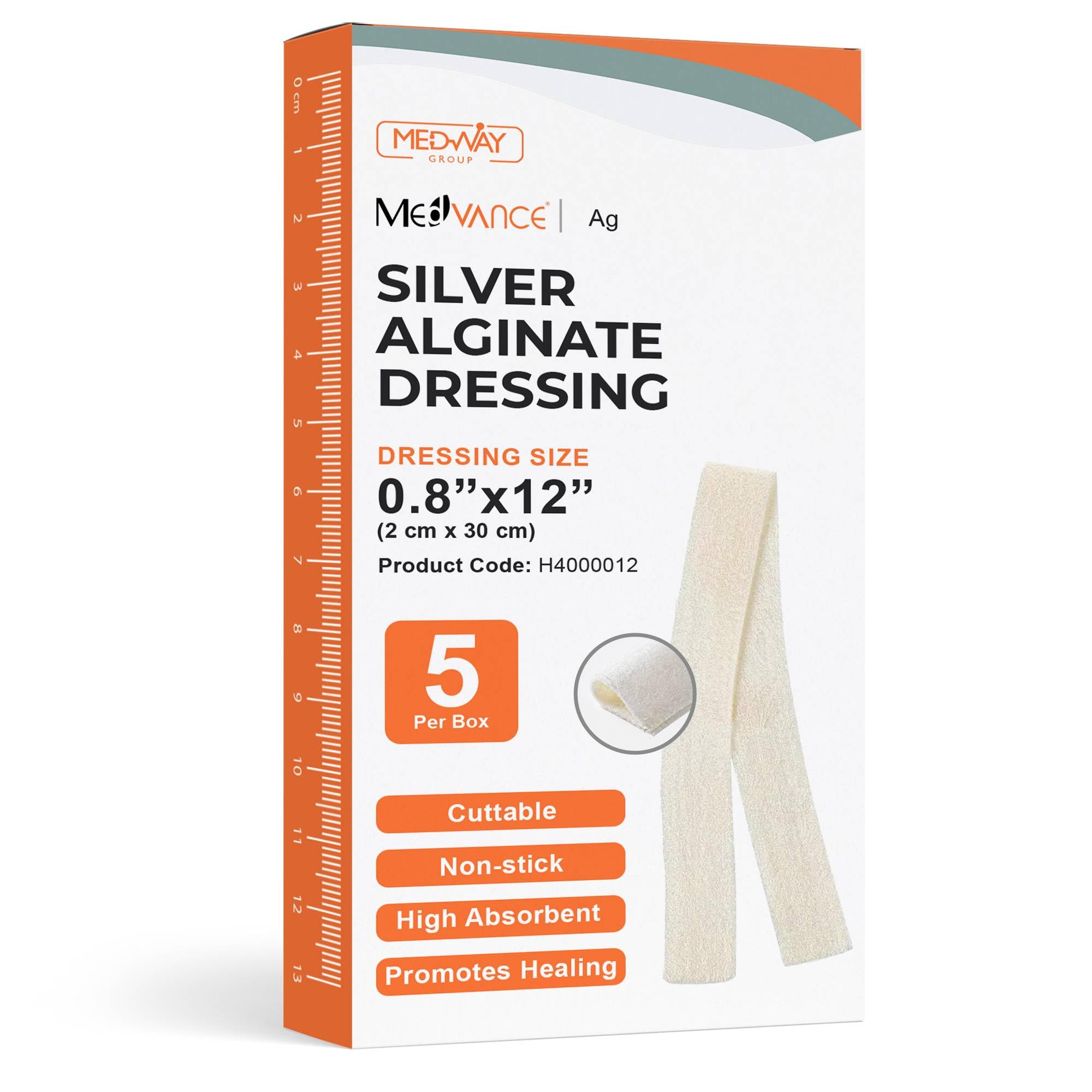 CuraVance Antibacterial Alginate Dressing with Silver, 4.25"x4.25" Box of 5 — Amazon image 7