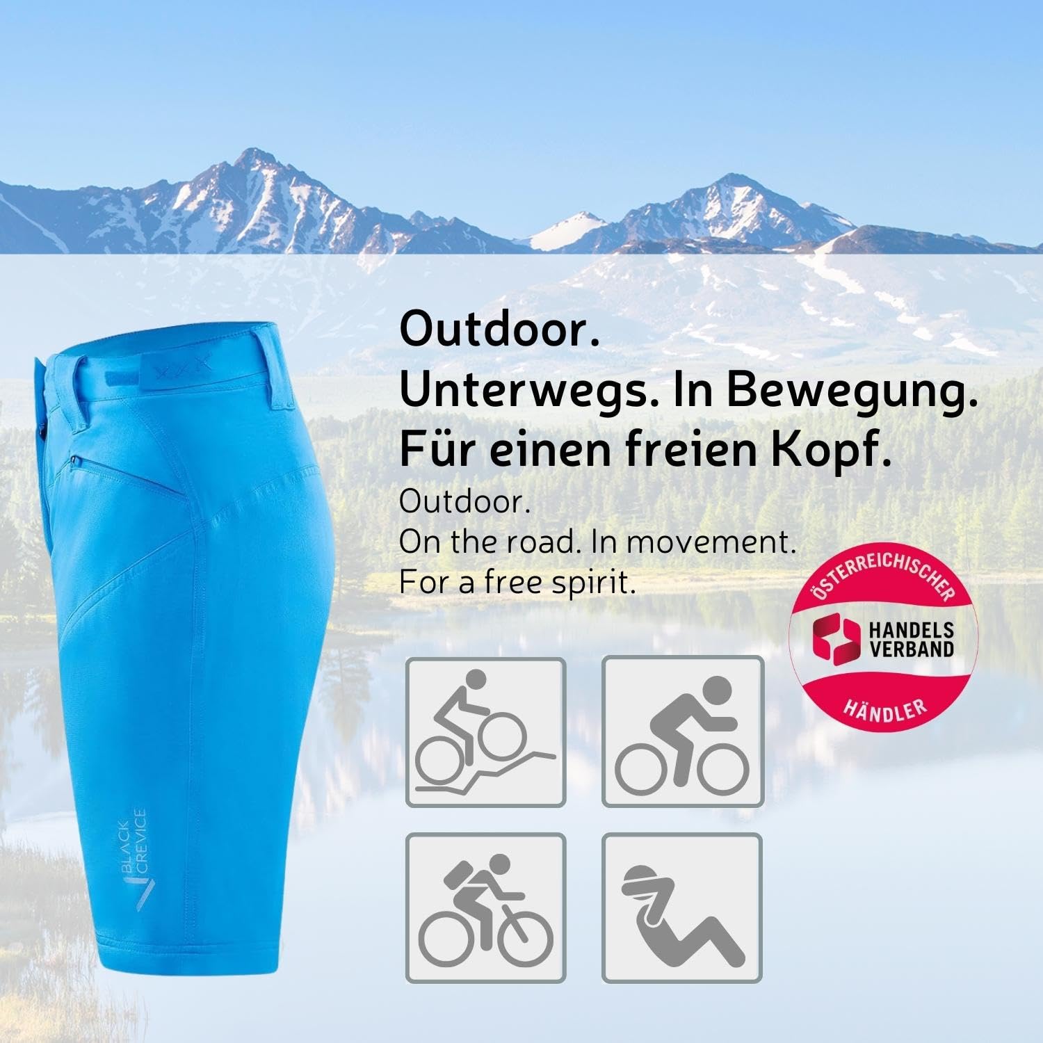 Black Crevice Damen Shorts Black Crevice Damen MTB Hose