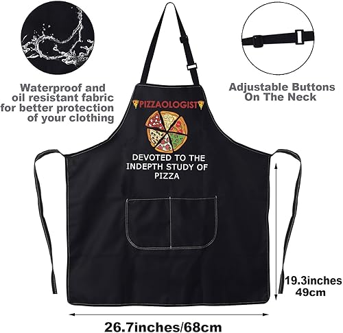 Miniatura 2 de JNIAP Delantal de chef de pizza para hombres, delantal para hacer pizza, regalos de chef, regalos de pizzería, delantal de pizzería para hombres