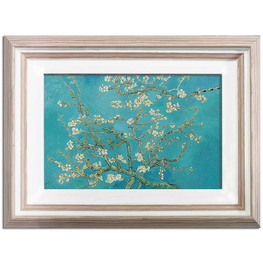 新品　複製画　インテリア ゴッホ 花咲くアーモンドの枝 額付き7 Amazon.co.jp: 【F6】 世界の名画額 花咲くアーモンドの木の枝