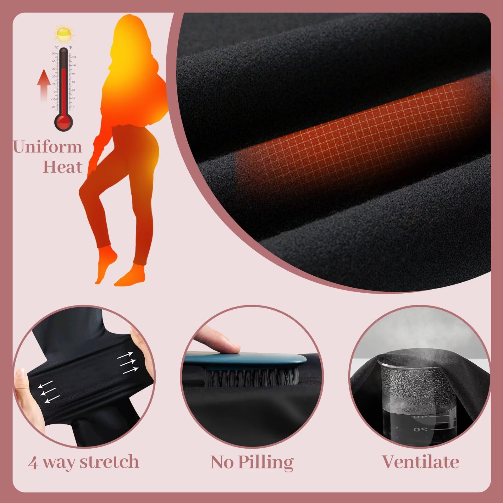Happy.angel Paquete de 2 leggings de maternidad con forro polar sobre el vientre, pantalones negros para entrenamiento, yoga, embarazo, con bolsillos
