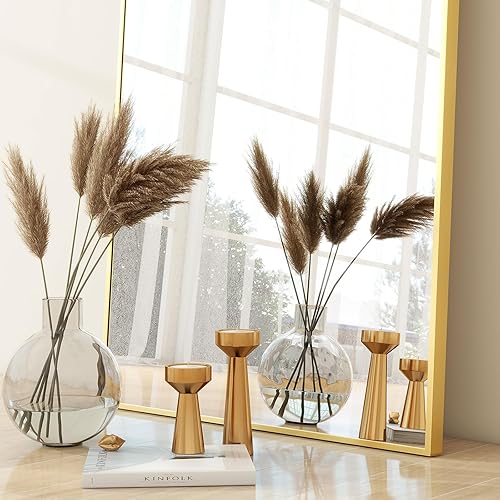 Miniatura 6 de Espejo arqueado de longitud completa con soporte de 65 x 24 pulgadas, espejo de cuerpo completo, espejo de suelo, para colgar o inclinarse, espejo