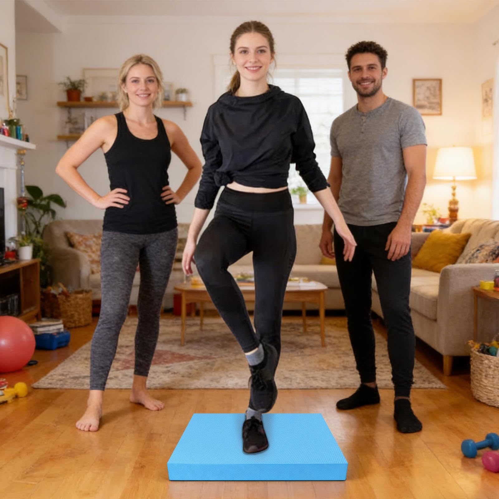 Almohada de yoga – Entrenamiento de equilibrio | Estera de estabilidad | Cojín de equilibrio antideslizante – Alfombra de espuma para fisioterapia, gimnasia, entrenamiento básico, atletas