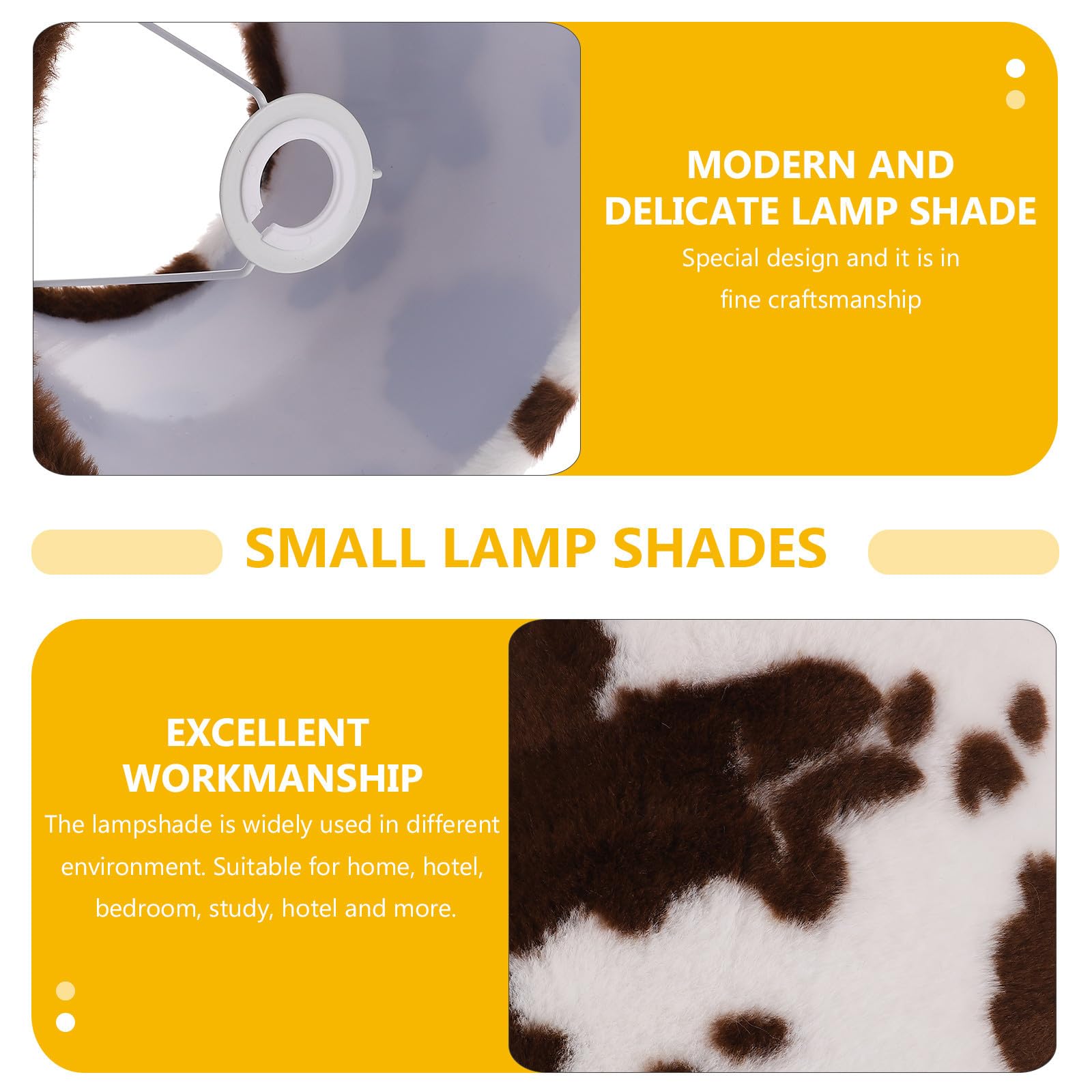 Vaguelly Paralume Facile Installazione o per Lampada da Tavolo in Peluche Design Creativo a Stampa Animale, Struttura Semplice Lampada da Salotto Comodino