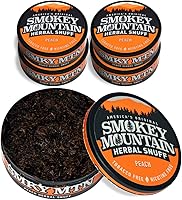 Vista 11 de Smokey Mountain - Tabaco a base de hierbas de corte largo – Menta ártica – Caja de 5 latas - Rapé sin tabaco y sin nicotina