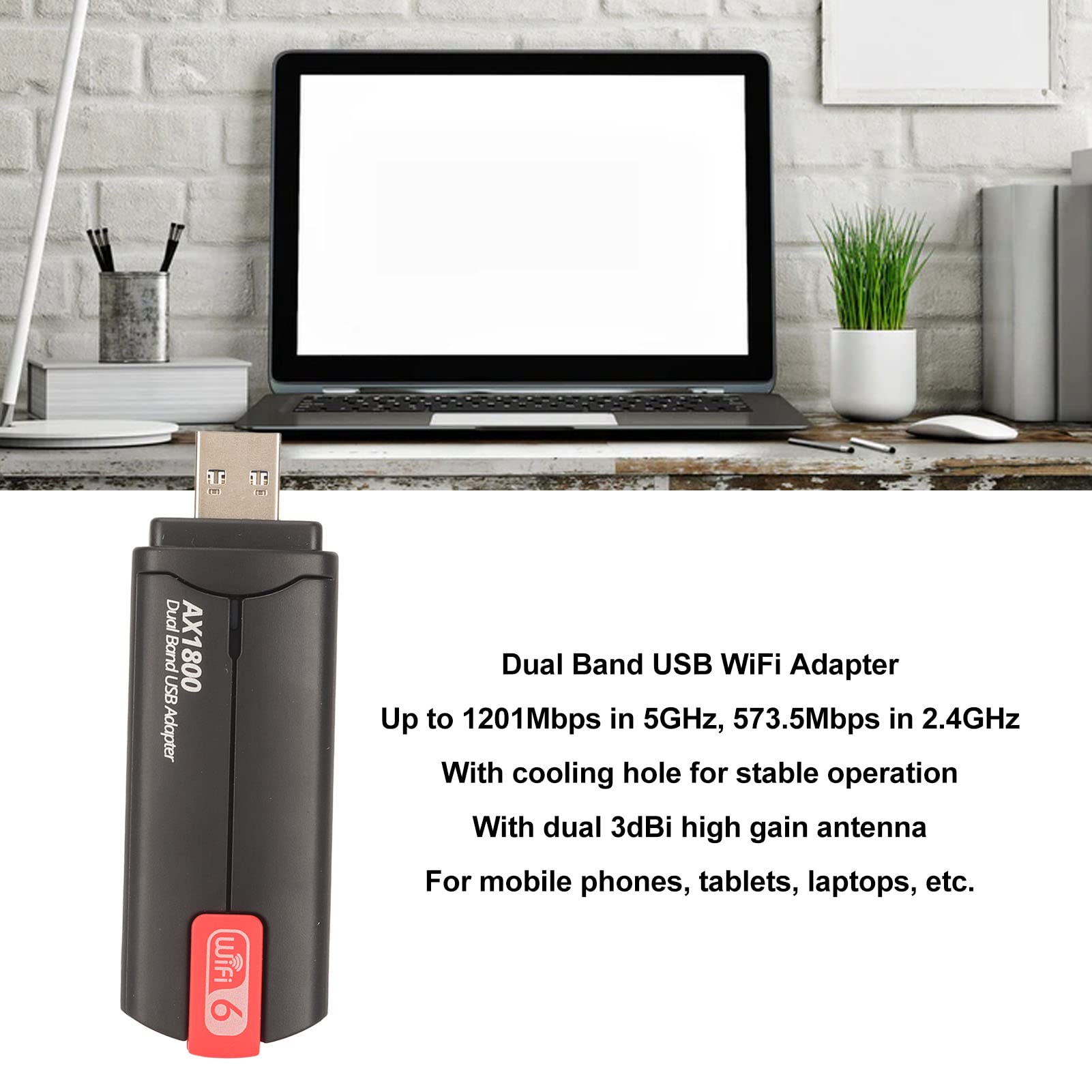 NUOVO ACCESSORIO ADATTATORE Antenna Adattatore WiFi USB Lungo Raggio 2